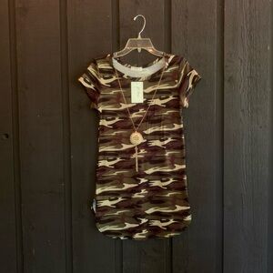 Camo shirt dress - NWT